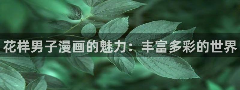 破解版51漫画免费观看：花样男子漫画的魅力：丰富多彩的世界